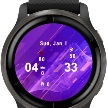 Blue Abstract Background Garmin watch face preview