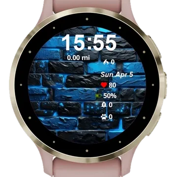 Blue Brick Garmin watch face preview