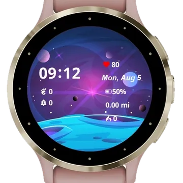 Blue Earth Garmin watch face preview