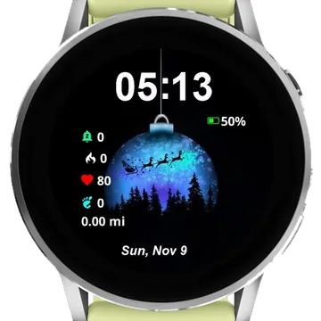 Blue Globes Garmin watch face preview