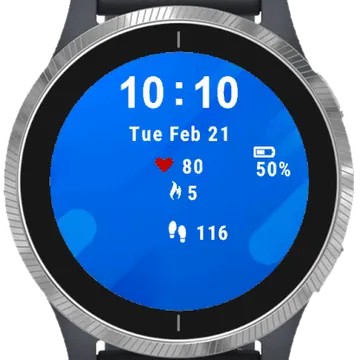 Blue Lines Garmin watch face preview