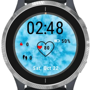 Blue Love Garmin watch face preview