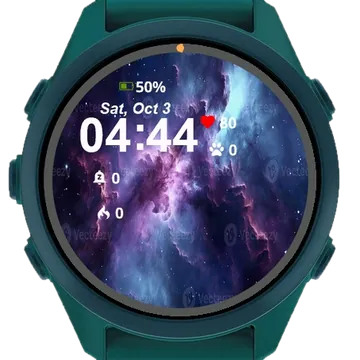 Blue Nebula Stars Garmin watch face preview