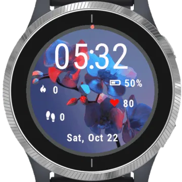 Blue Orchid Garmin watch face preview