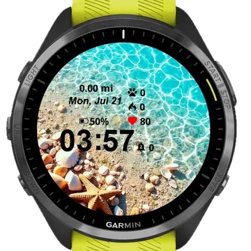 Blue Sea and Stars Garmin watch face preview