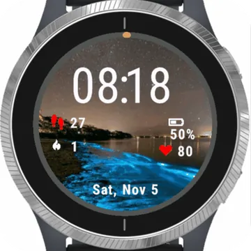 Blue Sea Garmin watch face preview