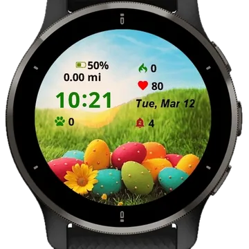 Blue Sky Green Grass Garmin watch face preview