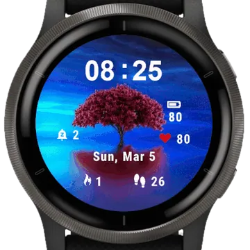 Blue Sky Garmin watch face preview