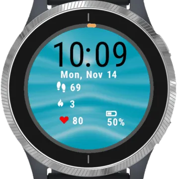 Blue Smooth Dark Garmin watch face preview