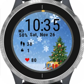 Blue Snowflake Garmin watch face preview