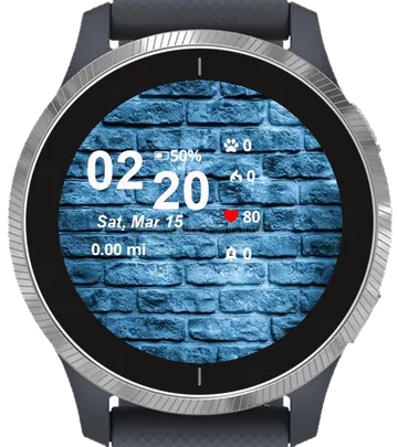 Blue Wall Garmin watch face preview