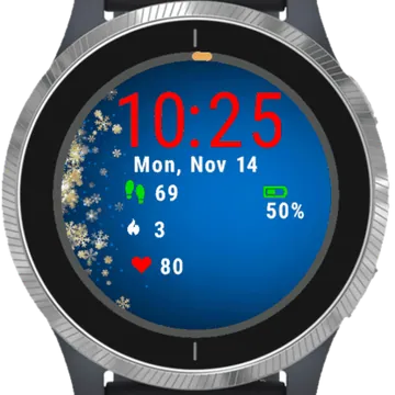 Blue Winter Garmin watch face preview