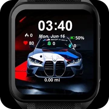BMW M4 Garmin watch face preview