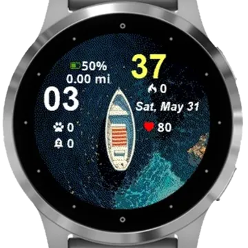 Boat Garmin watch face preview