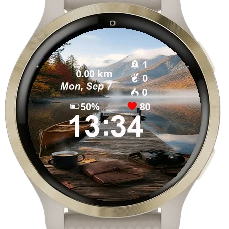 Boat Dock Book Garmin watch face preview