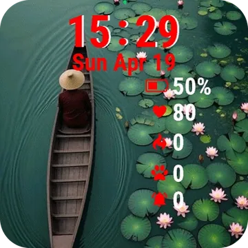 Boat Floating Lake Garmin watch face preview