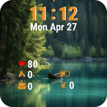 Boat Is Floating Lake Garmin watch face preview