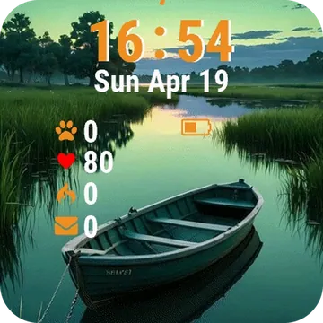 Boat Is Floating Water Garmin watch face preview