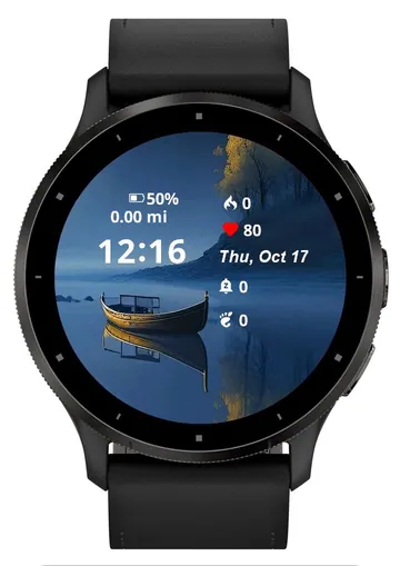Boat Landscape Garmin watch face preview