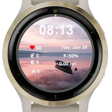 Boat Landscape Garmin watch face preview