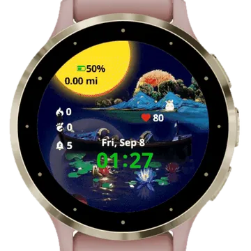 Boat On Lake Garmin watch face preview