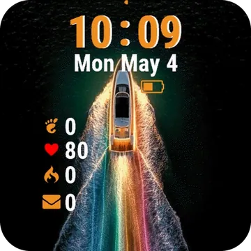 Boat Rainbow Light Garmin watch face preview