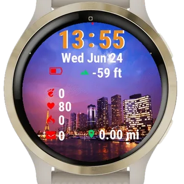 Body Water Garmin watch face preview