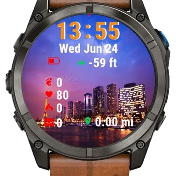 Body Water Garmin watch face preview