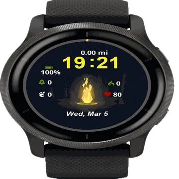 Bonfire Garmin watch face preview