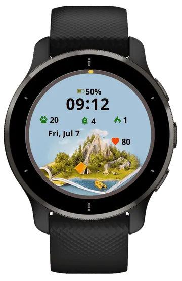 Book Iceland Garmin watch face preview