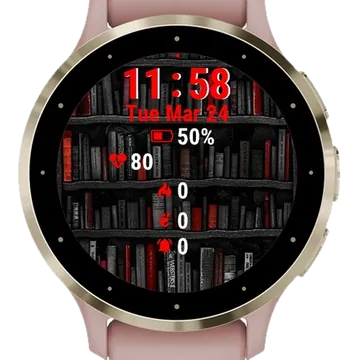 Book Shelf Full Garmin watch face preview