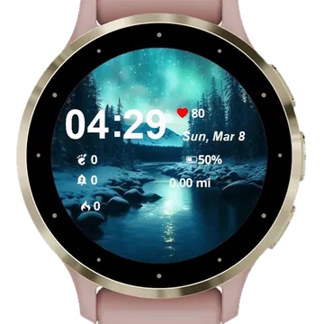 Boreal Winter Garmin watch face preview