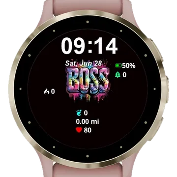 Boss Garmin watch face preview