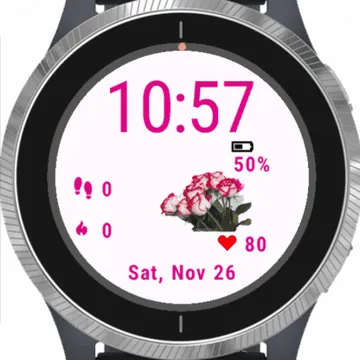 Bouquet Beautiful Roses Garmin watch face preview