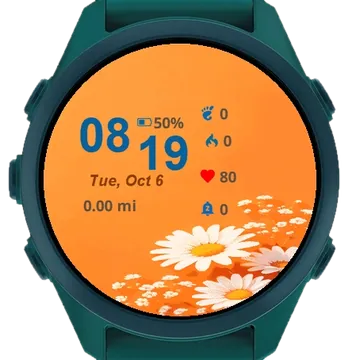 Bouquet Daisies Baby Garmin watch face preview