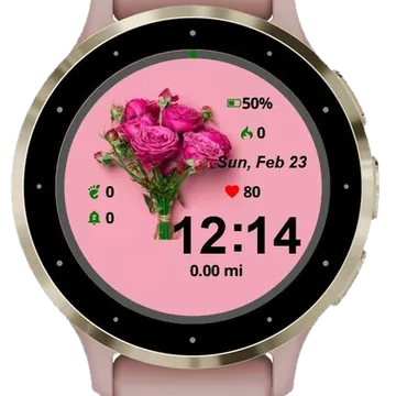 Bouquet Flowers Garmin watch face preview