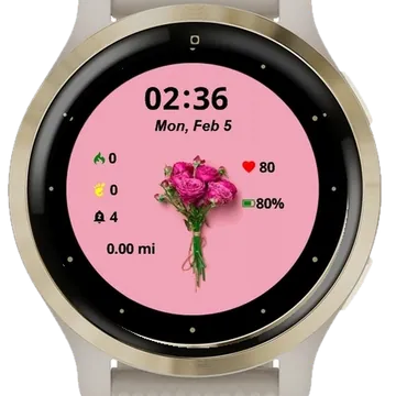 Bouquet Flowers Garmin watch face preview