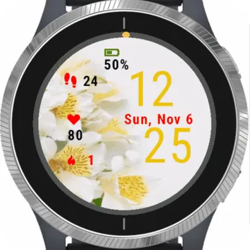 Bouquet White Garmin watch face preview