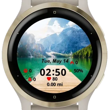 Braises Lake Mountain Garmin watch face preview