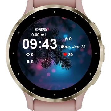 Branch Lights Garmin watch face preview