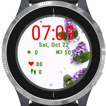 Branches Flowers Lilac Garmin watch face preview