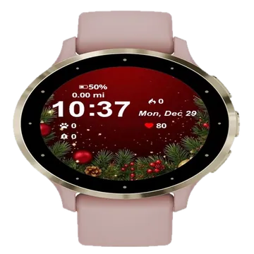 Branches Red Garmin watch face preview