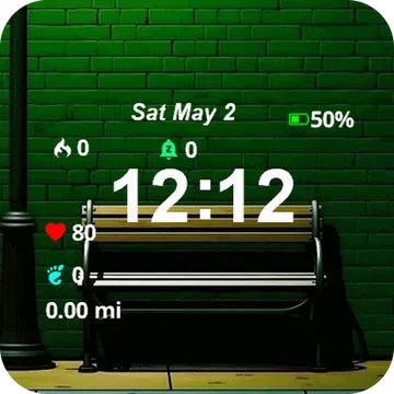 Brench Lamp Brick Wall Garmin watch face preview