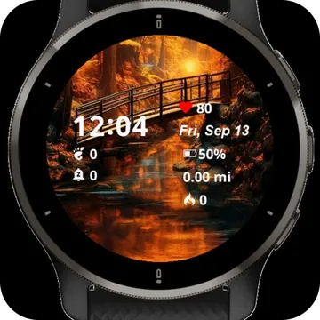 Bridge Forest Garmin watch face preview