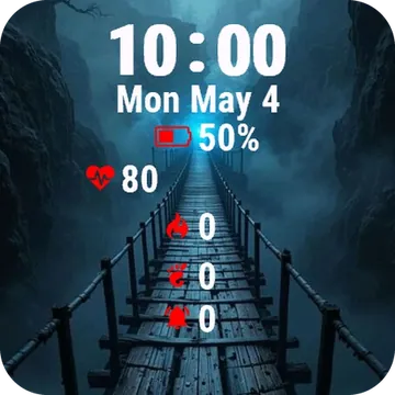 Bridge Middle Dark Forest Garmin watch face preview