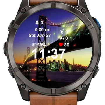 Bridge Over Water Garmin watch face preview