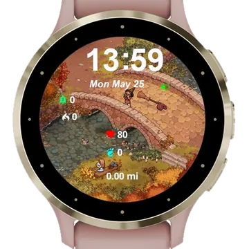 Bridge Surrounded Garmin watch face preview