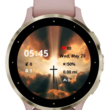 Brightly Shining Sky Garmin watch face preview