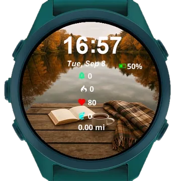 Brown Blanket Dock Garmin watch face preview