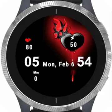 Brun Heart Garmin watch face preview